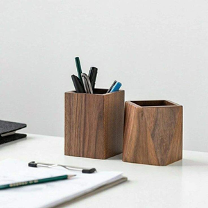 Multiple Use Art Deco Desk Writing Stationery Organizer Eco-Friendly Wood <b>Pen</b> <b>Holder</b> - Product Image 3