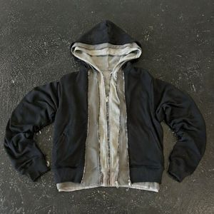 Sudadera con capucha personalizada de doble capa con cremallera, estilo vintage lavado, oversize, streetwear, de algodón grueso, forro polar, casual, unisex, estilo mayorista - Product Image 5