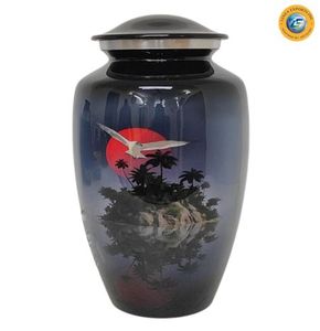 โกศบรรจุอัฐิสีดำลายเครนพระอาทิตย์ตก สำหรับผู้ใหญ่ - Product Image 2