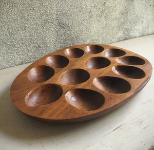 New Arrival Wooden <b>Egg</b> organizer Plate/Display Customised Large Size Handmade Finished Deviled <b>Egg</b> Server Plate at Low Price - Product Image 6