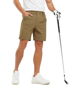 Pantalones cortos de malla de Golf personalizados de alta calidad para hombre, elásticos en 4 direcciones, ligeros, 86% de nailon, 14% Spandex, pantalones cortos para correr, estilo Cargo sólido - Product Image 2