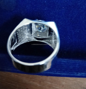Anillo de Cóctel Geométrico para Mujer, Plata 925, Corte Brillante, Engaste Pavé, Bañado en Rodio, Vana Jewels H0590, Estilo Clásico de Compromiso - Product Image 3
