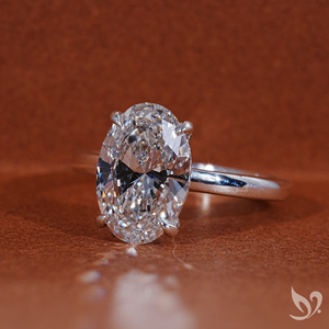 Anillo de Compromiso Solitario con Diamante Cultivado en Laboratorio de Corte Ovalado de 3 Quilates en Oro Sólido de 18K |   Anillo de Aniversario y Boda con Certificado IGI - Product Image 2