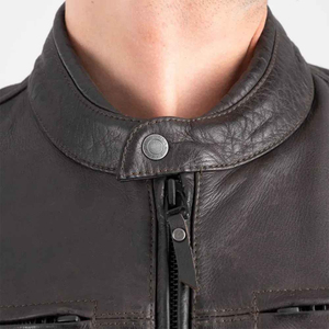 Genuine Cowhide Leather Motorcycle <b>Jacket</b> for Men OEM Supplier Fashionable and Protective <b>Biker</b> Outerwear OEM Design - Product Image 4