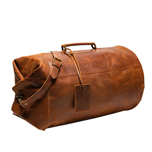 Sac de voyage en cuir personnalisé, sac de voyage en cuir fait main, sac de voyage en cuir véritable de luxe - Product Image 5
