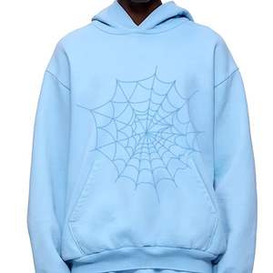 Sudadera con Capucha Personalizada para Hombre con Estampado de Telaraña, Corte Regular, Felpa de Algodón, Estilo Casual de Invierno - Product Image 1