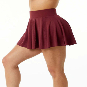 Women's Natural Waist Vintage Ruffles <b>Pleated</b> <b>Mini</b> <b>Skirt</b> Plain Dyed Breathable Sporty Woven Polyester Autumn - Product Image 1