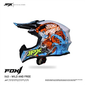 El casco JPX Fox1 Motif X 43 Supermoto Cross ofrece una protección superior y un estilo audaz para la mejor experiencia de motocross. - Product Image 3