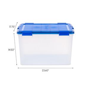 74 Qt. Boîtes de rangement en plastique transparent avec couvercles hermétiques et joint d'étanchéité - Product Image 2