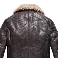 Veste en cuir et fourrure Sherpa pour homme de qualité supérieure, manteau d'hiver de luxe, doublure douce écologique de haute qualité, couleur unique, personnalisation sur le devant
