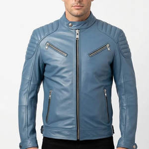 Chaqueta de Motocicleta de Cuero de Alta Calidad con Ajuste Regulable, Costuras Resistentes y Acabado Impermeable para Turismo y Conducción en Carretera - Product Image 3