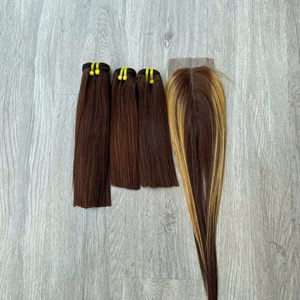 Cabello Humano Vietnamita Color Marrón de Alta Calidad, Super Double Drawn, Precio al por Mayor - Product Image 4