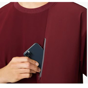 Conjunto de Uniformes Médicos Personalizados al por Mayor de Spandex/Poliéster, Pantalones Jogger de Cintura Alta y Blusa con Cuello en V para Enfermeras y Hospitales - Product Image 3