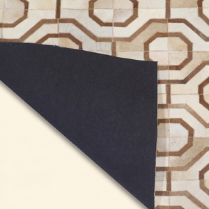 Octave Link Beige <b>Brown</b> Hand Tufted Wool Rug Modern Interlocking Geometric Non-Slip Eco-Friendly Living Room Bedroom Hotel - Product Image 5