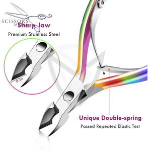 Coupe-cuticules professionnel de qualité supérieure, couleur unie, poignée antidérapante, coupe-cuticules de qualité supérieure pour des doigts confortables - Product Image 2