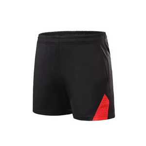 Conjunto de Camiseta Polo de Manga Corta con Degradado Rojo para Hombre y Pantalones Cortos con Cintura Elástica Negra, Ropa Deportiva de Tenis de Poliéster de Secado Rápido - Product Image 3