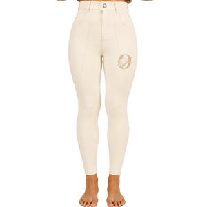 <b>Women</b> Equestrian Riding Pants Neutral High Waist Stretch Horse Riding Breeches Slim Fit With Front <b>Back</b> Pockets Professional - Product Image 1