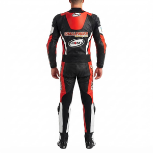 Combinaison de course premium pour homme 1 pièce en cuir de vache véritable/cuir de kangourou, style MotoCP, avec protections niveau 2 - Product Image 2