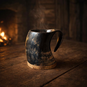 Tasse en corne nordique artisanale, non toxique, traitée thermiquement, avec motif sculpté, en corne africaine et agate, très demandée, pour usage moderne, technique de polissage - Product Image 5