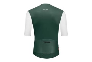 Maillot de Ciclismo Personalizado Verde y Blanco de Manga Corta, 100% Poliéster, Transpirable, de Secado Rápido, para Ciclismo de Carretera, Ropa Deportiva de Equipo - Product Image 2