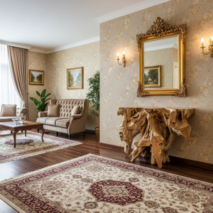 Mesa Consola Ceko de Diseño Único y Vintage, Hecha con Raíz de Teca Cruda de Alta Calidad, para Sala de Estar, Villa u Oficina en Casa, Estilo Sostenible - Product Image 6