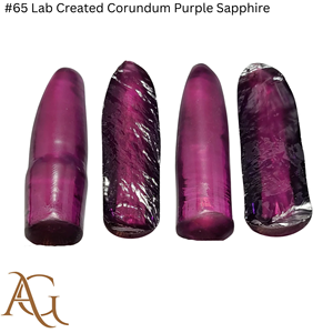 # 65 boules de saphir violet en corindon créé en laboratoire, synthétiques, de fusion par flamme, gemmes simulées pour la taille lapidaire - Product Image 5
