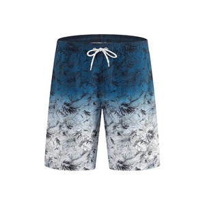 Short de bain décontracté pour homme, vert, imprimé, avec poches, séchage rapide, taille élastique, longueur mi-cuisse - Product Image 2
