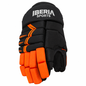 ถุงมือเล่นฮ็อกกี้น้ำแข็งสีดำและสีส้มของ iberia แบบปรับแต่งได้ถุงมือนักกีฬาฮอกกี้มีแผ่นรอง | ผู้ผลิต OEM - Product Image 2