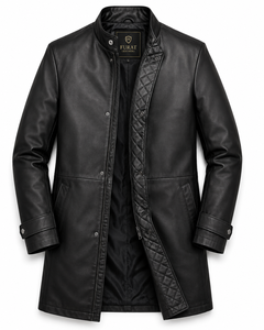 OEM Custom Avan Tan <b>Suede</b> Leather Waterproof Bomber <b>Jacket</b> Stand Collar Streetwear Zipper Closure <b>Men</b> Winter Cotton Lining 340g - Product Image 1