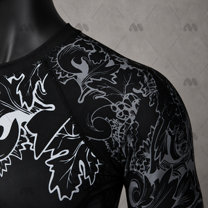 Camiseta Deportiva de Manga Larga para Hombre, Estilo Rash Guard, para MMA, Gimnasia y Entrenamiento, con Logotipo Personalizado, Tejido de Poliéster/Algodón - Product Image 4