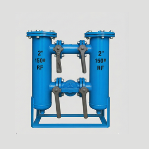 Filtre à huile hydraulique à papillon duplex en fonte de 2 pouces, haute capacité pour les applications industrielles de gaz et d'eau - Product Image 2