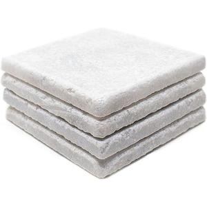 Sous-verres carrés en marbre blanc, lot de 4, sous-verres élégants pour la protection de la table, mariages, anniversaires et fêtes de déménagement - Product Image 6