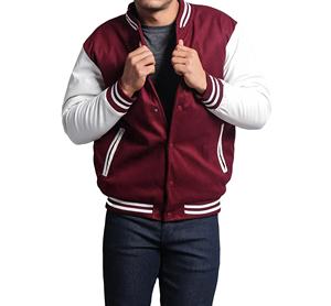 Chaqueta universitaria de cuero de lana elegante y duradera para hombre, ropa informal de invierno, estilo atlético de Club de Hockey, tela de alta calidad - Product Image 1