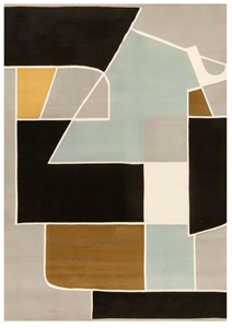 Tapis en laine tufté à la main, design cubiste moderne et géométrique, tapis en laine fait main, fabricant et fournisseur en gros en Inde - Product Image 2