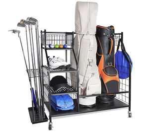 Estante de exhibición de bolsas de golf de metal estilo moderno, soporte de almacenamiento de equipos para clubes transfronterizo, diseño elegante - Product Image 4