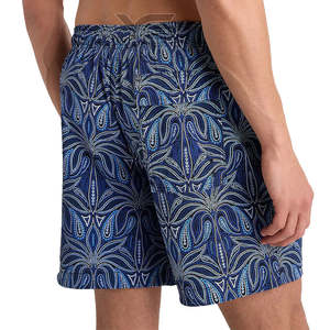Men's Knee-Length Board Shorts-Sublimation Printed Polyester Swimwear Windproof & Quick Dry Breathable Drawstring Waist - Product Image 2
