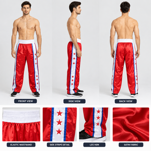 Pantalon ample imprimé Union Jack pour garçons, taille élastique, toile respirante, 160g, vêtements de sport pour enfants - Product Image 5