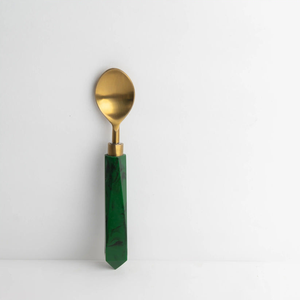 Cuchara Desechable de Resina y Metal de Lujo FAIZA CRAFT FC-1712, Apta para Alimentos, Resistente al Agua, para Fiestas, Café, Postres, Uttar - Product Image 4