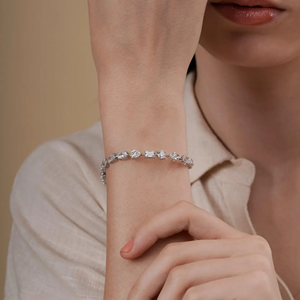 Bracelet tennis multi-formes en diamants de laboratoire 13 TCW pour femme, certifié IGI, or 14 carats, élégant, idéal pour mariage, fête ou comme cadeau. - Product Image 2
