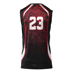 Ensemble maillot et short de volley-ball personnalisés offrant une extensibilité et une respirabilité supérieures, conçus avec un tissu anti-humidité - Product Image 3