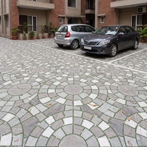 Carreaux de sol vitrifiés robustes pour extérieur 400x400mm 12mm, finition perforée antidérapante pour parking, allée, couloir, entrepôt, cour - Product Image 4