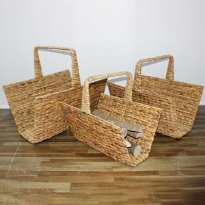 High Quality Water Hyacinth Crafts <b>Woven</b> <b>Storage</b> <b>Basket</b>, Handicraft Products For Home & Office - Product Image 1