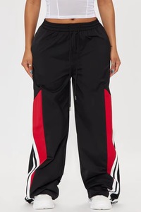 <b>Men's</b> Black Red <b>White</b> Track <b>Pants</b> Elastic Waist Drawstring Side Pockets Casual Loose Fit Breathable Spring Wear - Product Image 2