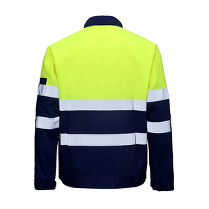 เสื้อแจ็คเก็ตและกางเกงช่างแบบทนทานสำหรับงานหนัก ลดราคาพิเศษสำหรับ OEM  สั่งซื้อขั้นต่ำน้อย  เสื้อผ้าสะท้อนแสงเพื่อความปลอดภัย  เสื้อแจ็คเก็ตช่างแบบมองเห็นได้ชัดเจน - Product Image 2