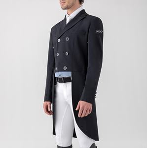 Wholesale Custom Black Equestrian Clothing Horsekraft Men's Competition <b>Tailcoat</b> Show Jackets Long Sleeves Winter Horse - Product Image 1