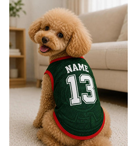 Camiseta Deportiva para Perro con la Bandera de México, Verde y Roja, Transpirable, de Poliéster, Unisex, para Perros Pequeños - Product Image 2