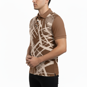 Polo sublimé de qualité supérieure pour homme – Maillot de sport respirant à motifs, idéal pour le tennis et le golf, col élégant et décontracté - Product Image 2