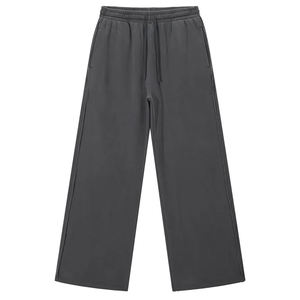 Custom Embroidery High Quality <b>Drawstring</b> Sweatpants Oversized Streetwear Jogger Straight Leg <b>Trousers</b> for Men Sororities - Product Image 3