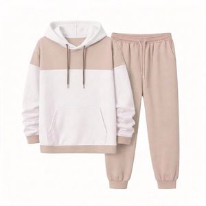 Ensemble de survêtement homme en molleton bouclette personnalisé avec broderie, pantalon évasé, streetwear, ensemble sweat à capuche zippé en coton épais pour homme - Product Image 3
