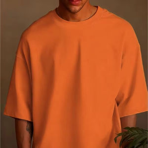 Camiseta de Algodón para Hombre al por Mayor, Nuevo Estilo con Hombros Caídos, Corte Relajado Informal, Manga Corta, Transpirable, para Uso Diario - Product Image 3